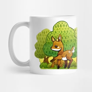 Baby Fawn Watercolor Mug